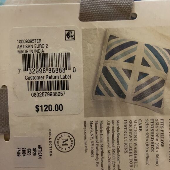 Martha Stewart Artisan  European Sham Collection - Picture 6 of 6